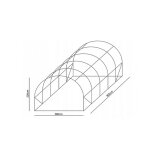Kerti fóliasátor 8x3x2 m - Zöld