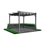 Kerti pergola 300x300x230 cm - Szürke