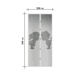 Fiú + lány mintás szúnyogháló függöny ajtóra 100x210 cm