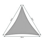 Kerti napvitorla - 3x3x3 m - Szürke
