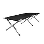 Trizand Kemping ágy - 186x70x43 cm - Fekete