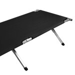 Trizand Kemping ágy - 186x70x43 cm - Fekete