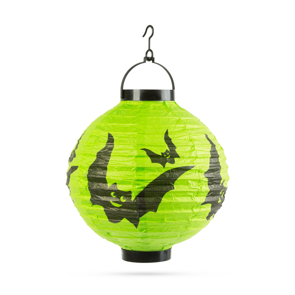 Halloween-i LED-es lampion - 20 cm - Zöld