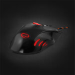 Vezetékes gamer egér - Esperanza Hawk EGM401KR - Fekete, Piros