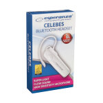 Bluetooth fülhallgató - Esperanza Celebes EH184W - Fehér