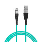 Adatkábel - microUSB - szilikon bevonat - 2A - 2m