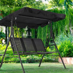 GardenLine Kerti hintaágy - Fekete - 170 x 110 x 153 cm