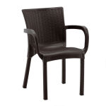 GardenLine rattan hatású kerti szék - 60 x 60 x 82 cm - Barna