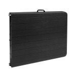 Összecsukható kerti asztal – 180 x 74 x 74 cm – Fekete