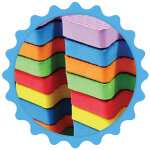 Habszivacs puzzle gyerekeknek - 32 x 32 x 1 cm - 10 db