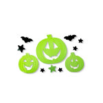 Halloween-i foszforeszkáló ablakdekor - tök - 29 x 16 cm