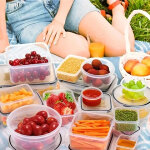 Műanyag tárolódoboz készlet - 12 db