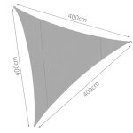 Napvitorla - Szürke - 4 x 4 x 4 m