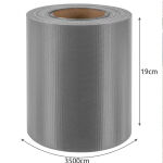 PVC kerítésszalag - 19 cm x 35 m - 450g/m2 - Szürke