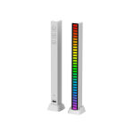 Ritmusra világító RGB LED kijelző - USB - Fehér