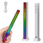 Ritmusra világító RGB LED kijelző - USB - Fehér