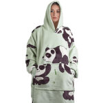 2 az 1-ben meleg nagyméretű pulóver - Panda minta - Zöld