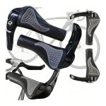Kerékpár markolat szarvakkal – ergonomikus, csúszásmentes, fekete-szürke