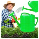 Kerti locsolókanna – 7L, ovális, műanyag, zöld, szórófejjel