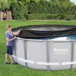 Bestway 58249 medencetakaró ponyva – Ø 488 cm, fekete