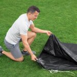 Bestway 58249 medencetakaró ponyva – Ø 488 cm, fekete