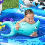 Bestway Polar Pals felfújható kerti játszótér – 134×131×73 cm – vízi és szárazföldi játékokkal