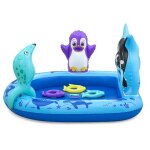 Bestway Polar Pals felfújható kerti játszótér – 134×131×73 cm – vízi és szárazföldi játékokkal
