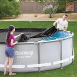 Bestway medencetakaró ponyva – Ø 427 cm – fekete – PVC védőhuzat