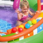 Bestway zenés felfújható vízi játszótér csúszdával – 295×190×137 cm – szórakozás vízzel és játékkal