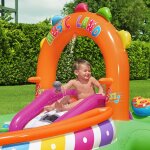 Bestway zenés felfújható vízi játszótér csúszdával – 295×190×137 cm – szórakozás vízzel és játékkal