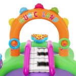 Bestway zenés felfújható vízi játszótér csúszdával – 295×190×137 cm – szórakozás vízzel és játékkal