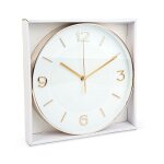 Falióra - 25 cm - műanyag, üveg - 1 x AA - fehér