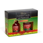 Illatgyertya és illatosító szett - alma & fahéj - 120 g + 100 ml