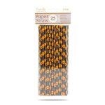 Papír szívószál - halloween - 197 x 6 mm - 25 db / csomag