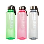 Sport kulacs - műanyag, átlátszó - 550 ml - 3 színben