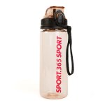 Sport kulacs - műanyag, átlátszó - 600 ml - 3 színben