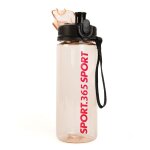 Sport kulacs - műanyag, átlátszó - 600 ml - 3 színben