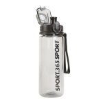 Sport kulacs - műanyag, átlátszó - 600 ml - 3 színben