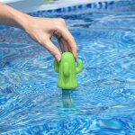 Bestway zöld kaktuszos úszó hőmérő medencébe és jacuzziba – 25 cm