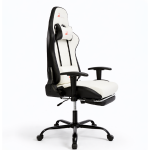 Fehér ergonomikus gamer szék – állítható, dönthető, lábtartós