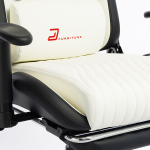 Fehér ergonomikus gamer szék – állítható, dönthető, lábtartós