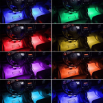 Autó RGB IP65 12V világítás hangérzékelővel és IR távirányítóval