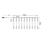 Fényfüggöny - 300 db hidegfehér microLED-del - 3 x 3 m - 230V - távirányítós