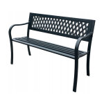 GardenLine Kerti pad - Rács - 125 x 53 x 77 cm - Fekete