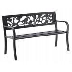 GardenLine Kerti pad - Rózsa - 125 x 53 x 77 cm - Fekete