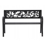 GardenLine Kerti pad - Rózsa - 125 x 53 x 77 cm - Fekete