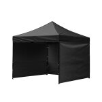 GardenLine Kerti pavilon 3 oldalfallal - Fekete - 3 x 3 m
