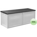 GardenLine kerti tároló - 390 literes - Szürke-Fekete