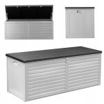 GardenLine kerti tároló - 390 literes - Szürke-Fekete