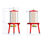 Hidraulikus Prés Rozsdamentes Acélból - 20 liter